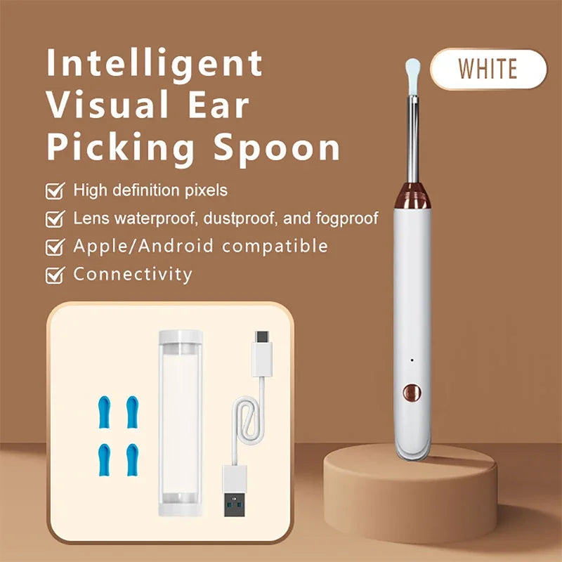 EarClean™ Smart Wireless Visual Ear Cleaner – WiFi Otoscope Camera & Lighted Ear Care Kit