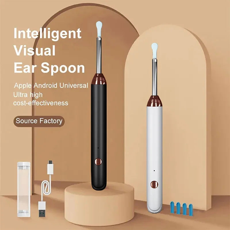 EarClean™ Smart Wireless Visual Ear Cleaner – WiFi Otoscope Camera & Lighted Ear Care Kit