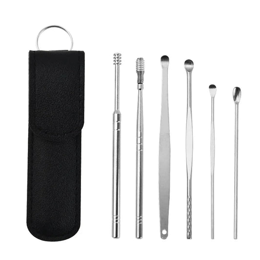 EarClean™ Stainless Steel Ear Cleaner Kit – Wax Remover & Care Tools Set